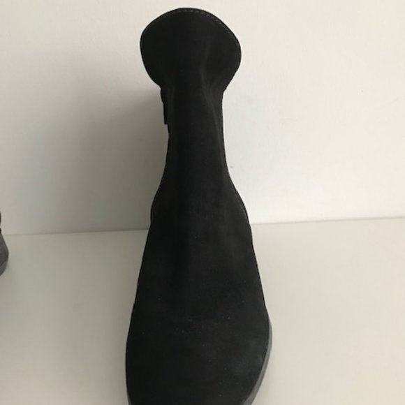 🆕 Black suede zipper ankle boots  - size 38 - NEW - Picture 7 of 11